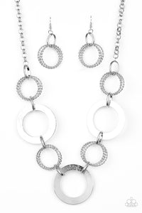 Ringed in Radiance - Silver Necklace 1001n