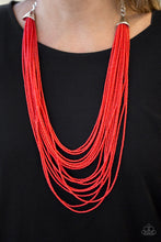Load image into Gallery viewer, Peacefully Pacific- Red Necklace 67n
