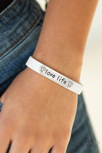 Love Life - White Bracelet 1610B