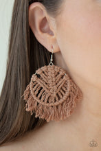 Load image into Gallery viewer, All About MACRAME - Brown Earring 2708E