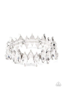 Fiercely Fragmented - White Bracelet 1702b