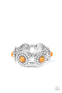 Bountiful Blossoms - Orange Bracelet 1616B