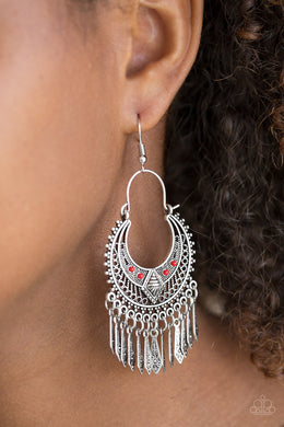 Walk On The Wildside - Red Earring 2646E