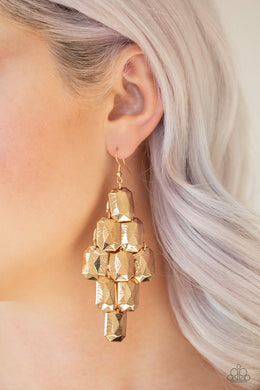 Contemporary Catwalk - Gold Earring 20E