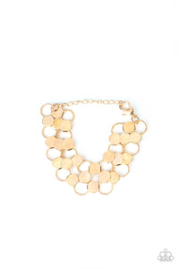 Net Result & Cast a Wider Net - Gold Necklace & Bracelet Set 1014s