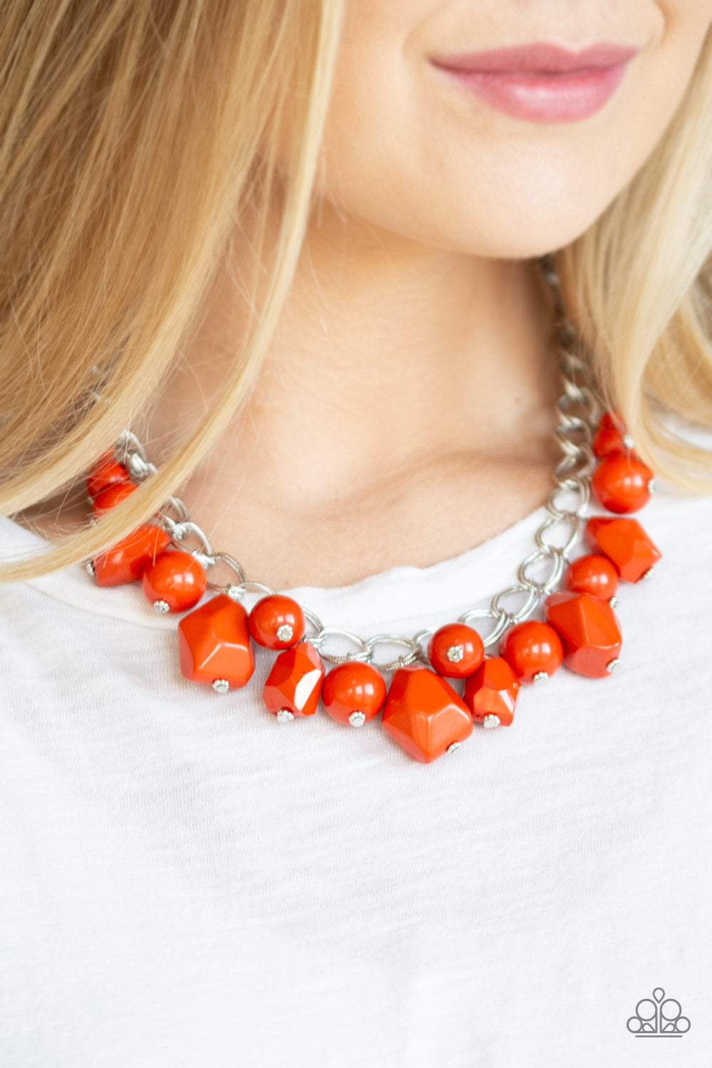 Gorgeously Globetrotter - Orange Necklace 1099N