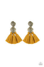 Load image into Gallery viewer, Tenacious Tassel - Yellow Earring 61E
