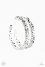 Load image into Gallery viewer, Glitzy By Association - White Hoop Blockbuster  Earrings 55E