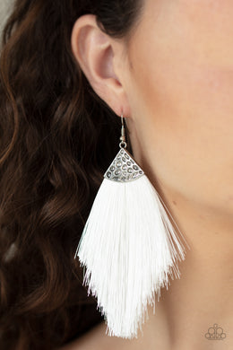 Tassel Tempo - White Earring 2731E