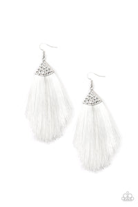 Tassel Tempo - White Earring 2731E