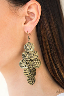 The Party Animal - Brass Earring 21E