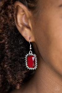 Downtown Dapper - Red Earring 2555E