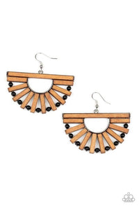 Wooden Wonderland - Black Earring 2814e