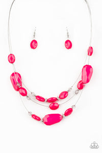Radiant Reflection - Pink Necklace 1028n