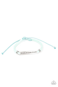 To Live , To Learn ,To Love - Blue Bracelet 1599b