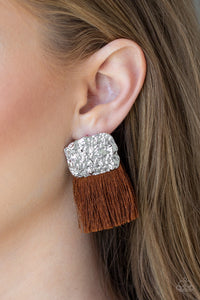 Plume Bloom - Brown Earring 45E