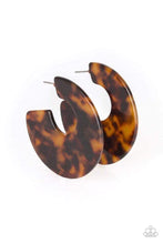 Load image into Gallery viewer, Tropically Torrid -Brown Earrings Hoops 2530E