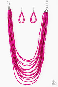 Peacefully Pacific - Pink Necklace 67n