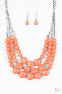 Flirtatiously Fruity - Orange Necklace 1017n