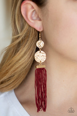 Lotus Garden - Red Earring 67E