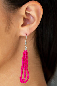 Summer Samba - Pink Seed Bead Necklace 606n