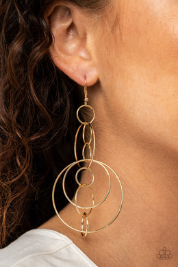 Running Circles Around You - Gold Earring 2769e