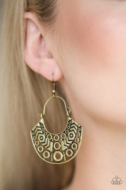 Indigenous Idol - Brass Earring 2549E