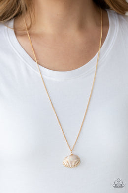 Show and SHELL - Gold Necklace 1029n