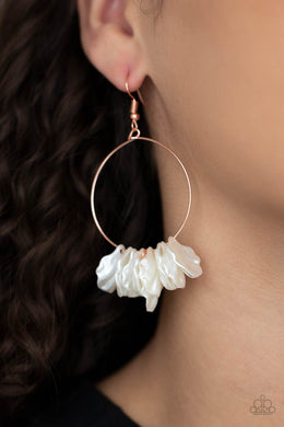 Sailboats and Seashells - Copper Earring 2869e