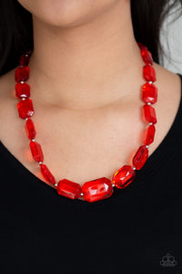 Ice Versa - Red Necklace 14n