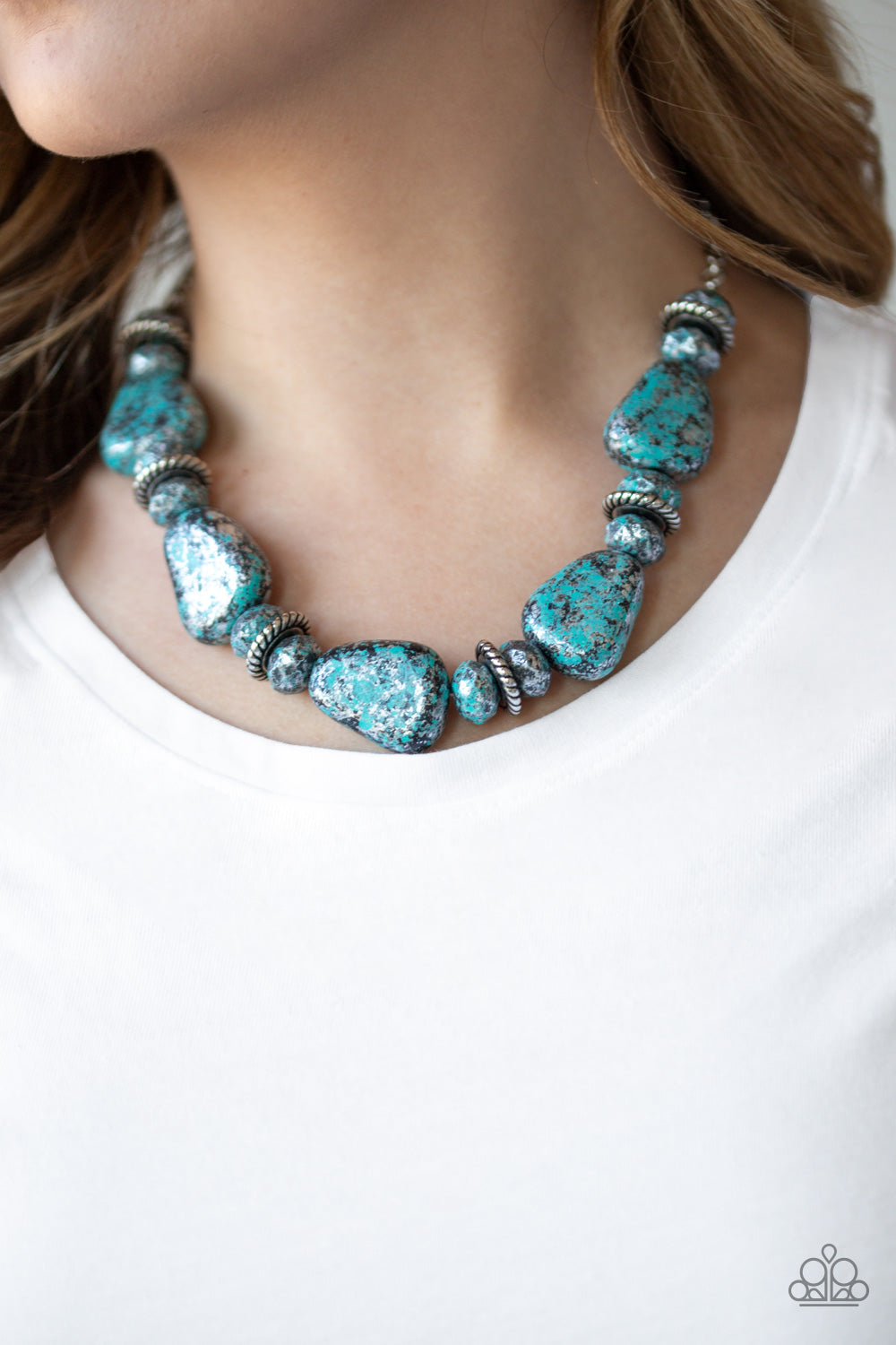 Prehistoric Fashionista- Blue Necklace