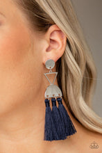 Load image into Gallery viewer, Tassel Trippin - Blue Earring #29e
