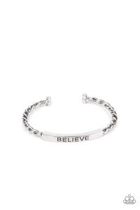 Keep Calm and Believe - Silver Bracelet 1529b