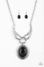Load image into Gallery viewer, Divide and Ruler - Black Necklace 64n