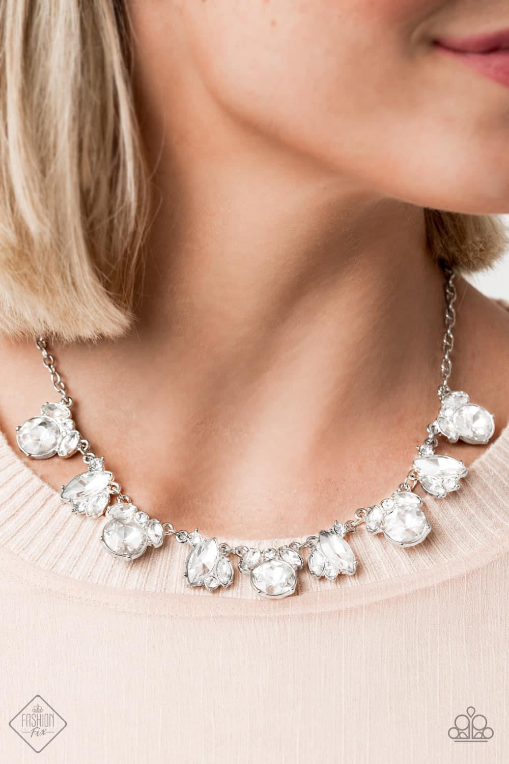BLING to Attention - White Necklace 1308N