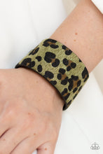 Load image into Gallery viewer, Cheetah Cabana - Green Bracelet 1561B