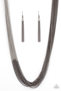 Metallic Merger - Black Necklace 1396n