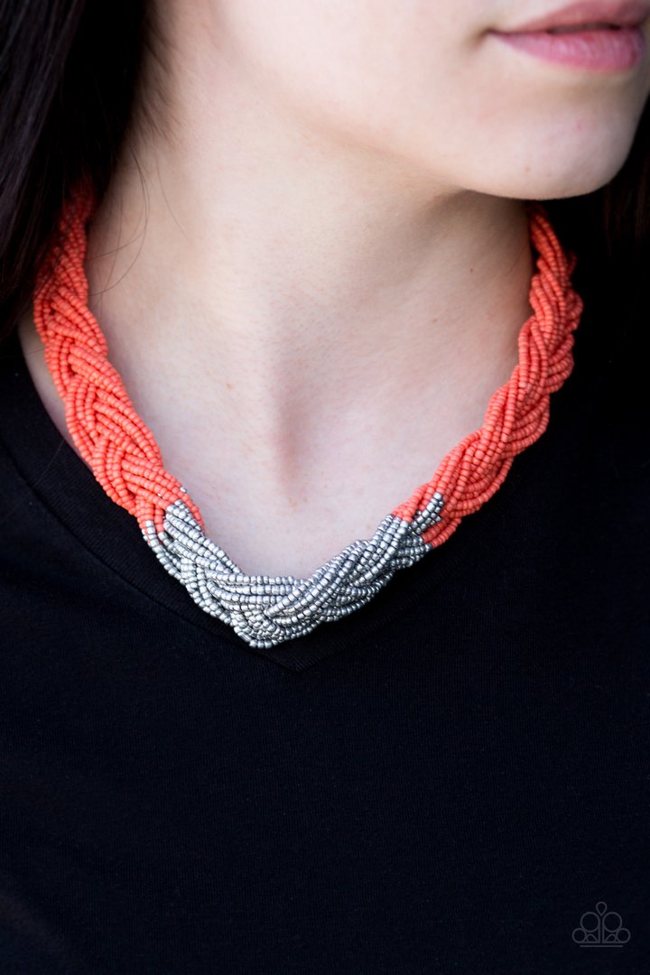 Brazilian Brilliance - Orange Necklace 1303N