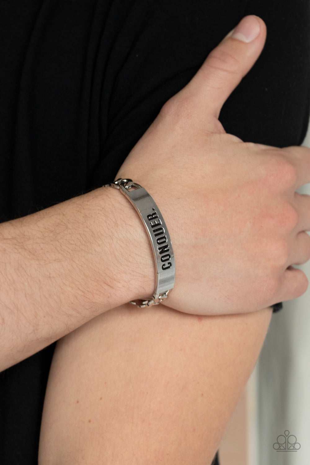 Conquer  Your Fears - Silver Bracelet 1691b
