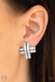 Couture Crossover - Silver Earring