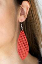 Load image into Gallery viewer, Surf Scene - Red Earring 2874e