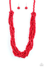 Load image into Gallery viewer, Tahiti Tropic - Red Necklace 1209N