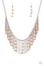 Load image into Gallery viewer, First Class Fringe - Orange Necklace 1159N