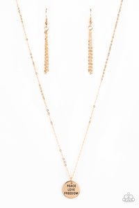 Freedom Isn’t Free - Gold Necklace 1015n