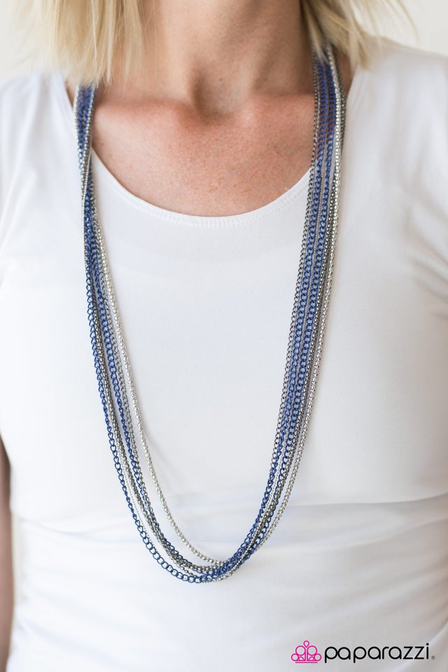 Colorful Calamity - Blue Necklace 2601N