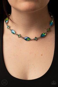 Prismatic Reinforcements - Green Necklace 1463n