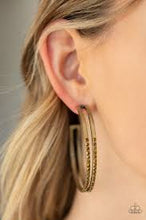 Load image into Gallery viewer, Double The Bling - Brass Earring