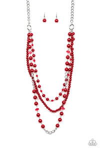 New York City Chic - Red Necklace 2585N
