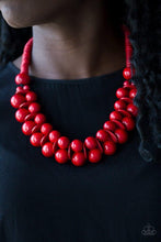Load image into Gallery viewer, Caribbean Cover Girl - Wooden Red Necklace 1203N