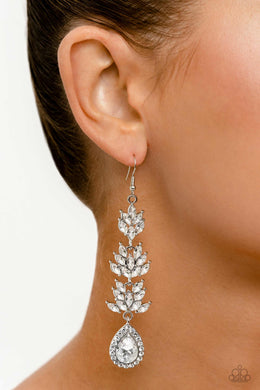 Water Lily Whimsy - White Earring
